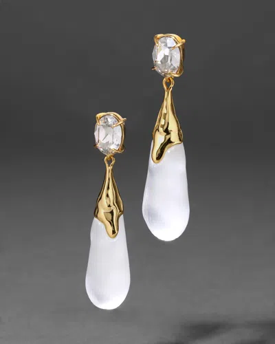 Alexis Bittar Bonbon Crystal Small Teardrop Earring- In White