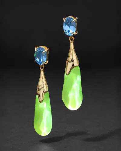 Alexis Bittar Bonbon Crystal Small Teardrop Earring- In Green