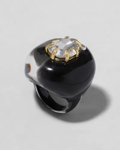 Alexis Bittar Bonbon Crystal Teardrop Lucite Ring- In Onyx