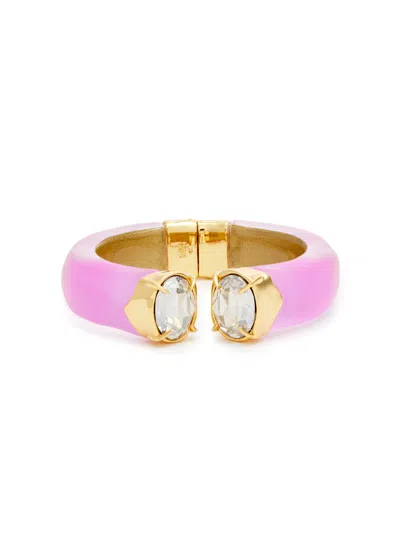 Alexis Bittar Bonbon Lucite And 14kt Gold-plated Bracelet In Pink