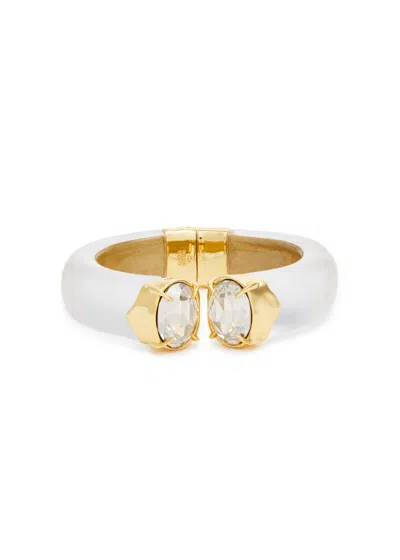 Alexis Bittar Bonbon Lucite And 14kt Gold-plated Bracelet In White