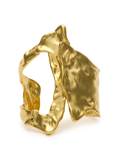 Alexis Bittar Brut Asymmetric 14kt Gold-plated Cuff