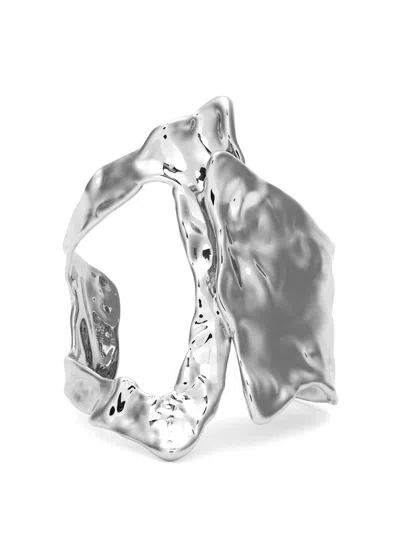 Alexis Bittar Brut Asymmetric Cuff In Metallic