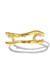 Alexis Bittar Brut Crystal Thorned Open Cuff Bracelet In Crystals