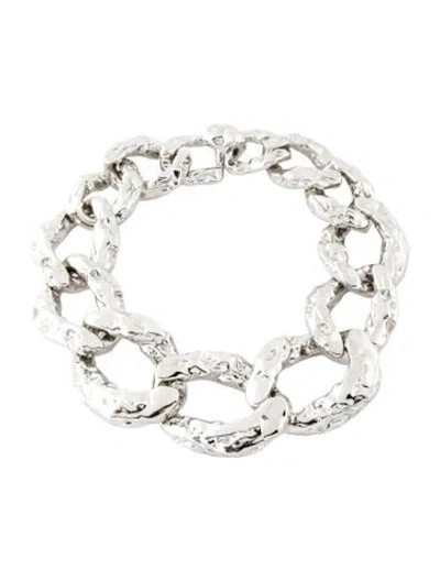 Pre-owned Alexis Bittar Brut Curb Link Necklace, 19.5" In Multi