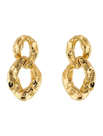 Pre-owned Alexis Bittar Brut Double Link Drop Earrings In Multi
