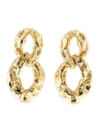 Pre-owned Alexis Bittar Brut Double Link Drop Earrings In Multicolor