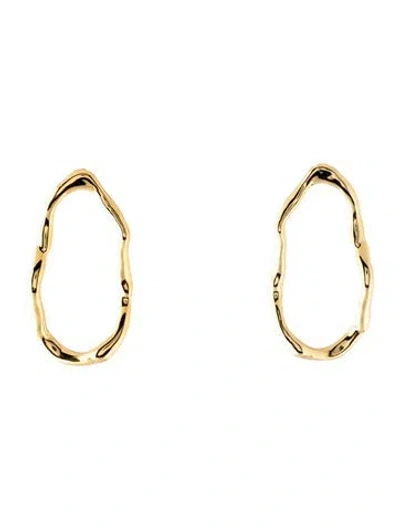 Pre-owned Alexis Bittar Brut Hoop Earrings In Transparent