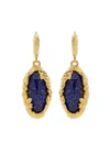 Alexis Bittar Brut Lapis-embellished 14kt Gold-plated Drop Earrings In Gold
