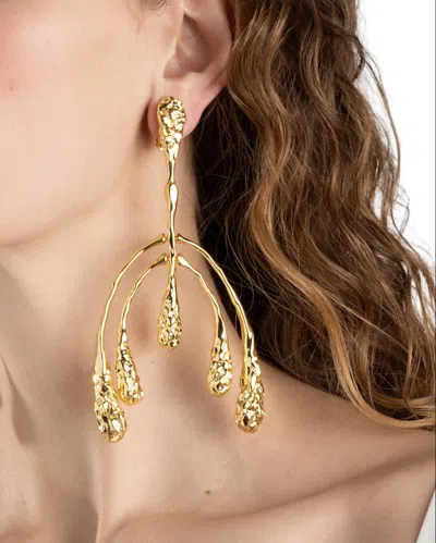 Alexis Bittar Brut Large Mobile Clip Earrings In Gold