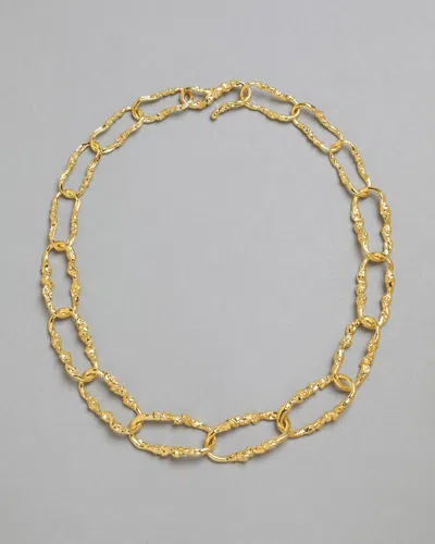 Alexis Bittar Brut Link Chain Necklace In Gold