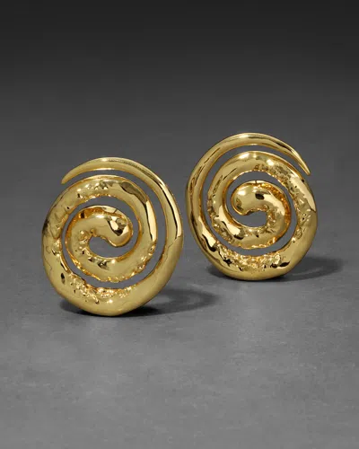 Alexis Bittar Brut Spiral Post Earrings In Gold