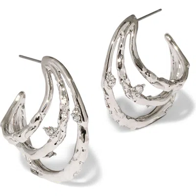 Alexis Bittar Brut Thorn Orbital Hoop Earrings In Metallic