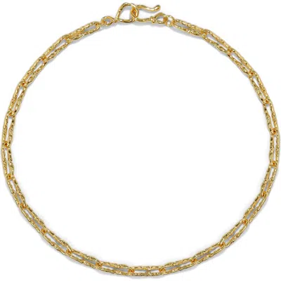 Alexis Bittar Brut Twisted Link Necklace In Gold