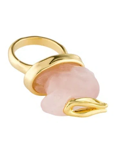 Pre-owned Alexis Bittar Bunny Cocktail Ring In Pink