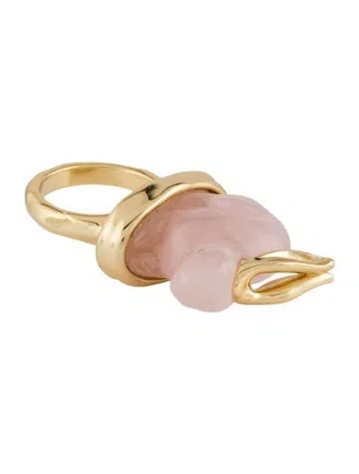 Pre-owned Alexis Bittar Bunny Cocktail Ring In Pink