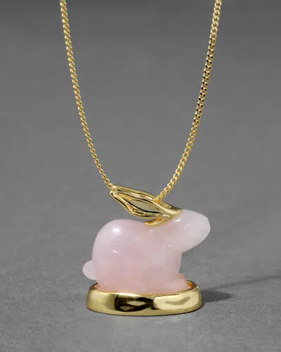 Alexis Bittar Bunny Pendant Necklace In Metallic