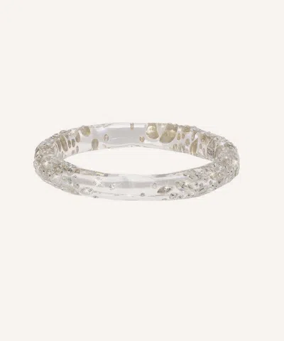Alexis Bittar Confetti Crystal Lucite Skinny Bangle Bracelet