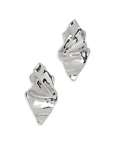 Alexis Bittar Crumpled Earrings In Silver