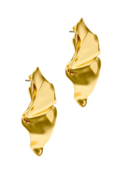 Alexis Bittar Crumpled Small 14kt Gold-plated Drop Earrings