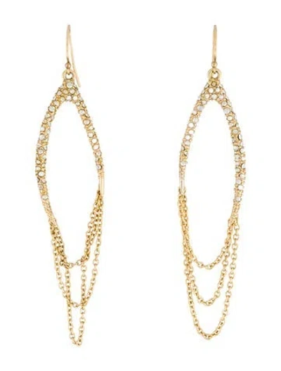 Pre-owned Alexis Bittar Crystal & Chain Drop Earrings In Multi