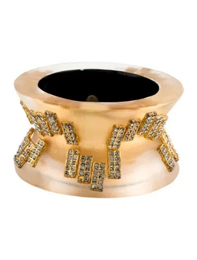Pre-owned Alexis Bittar Crystal & Lucite Bangle Bracelet, 7.75" In Multi
