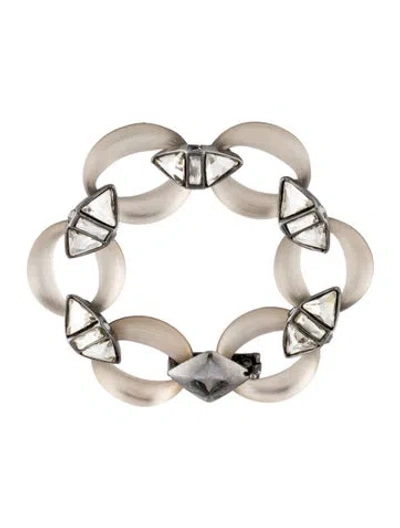 Pre-owned Alexis Bittar Crystal & Lucite Bracelet In Multi
