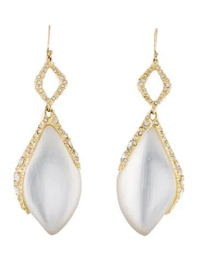 Pre-owned Alexis Bittar Crystal & Lucite Drop Earrings In Multi
