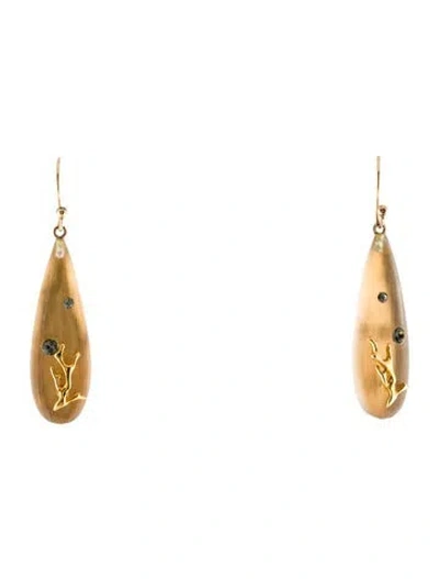 Pre-owned Alexis Bittar Crystal & Lucite Drop Earrings In Multi