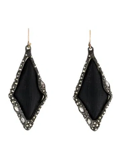 Pre-owned Alexis Bittar Crystal & Lucite Drop Earrings In Multi