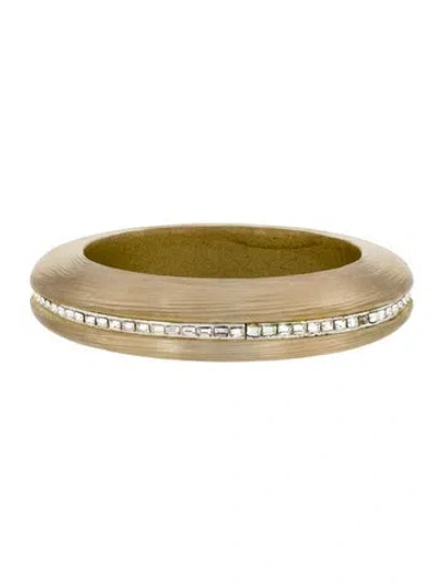Pre-owned Alexis Bittar Crystal & Lucite Hinge Bangle, 8" In Multi