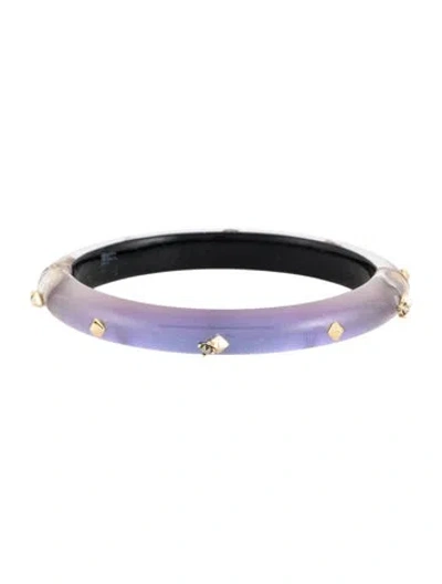 Pre-owned Alexis Bittar Crystal & Lucite Hinge Bracelet, 7"