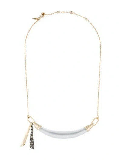 Pre-owned Alexis Bittar Crystal & Lucite Pendant Necklace, 18" In Multi