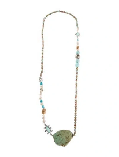 Pre-owned Alexis Bittar Crystal & Stone Bead Strand Necklace, 21.5"