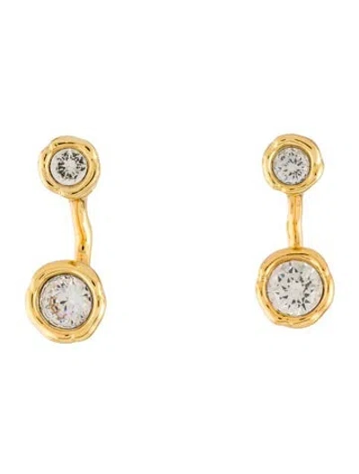 Pre-owned Alexis Bittar Crystal Asterales Molten Drop Earrings In Multicolor