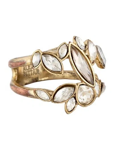 Pre-owned Alexis Bittar Crystal Band Ring In Multicolor