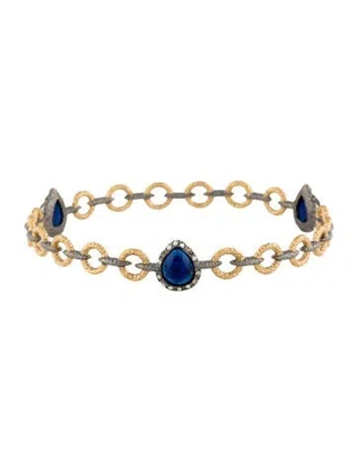 Pre-owned Alexis Bittar Crystal Bangle Bracelet, 7.75" In Multi