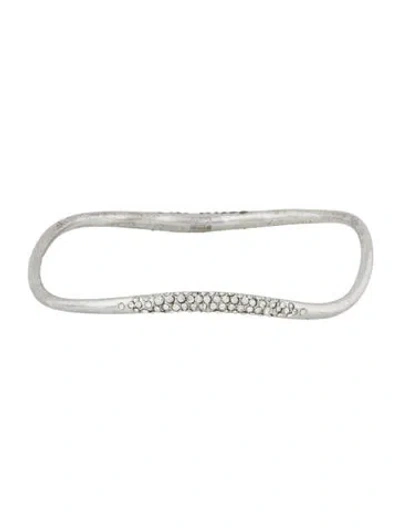 Pre-owned Alexis Bittar Crystal Bangle Bracelet, 8" In Multi