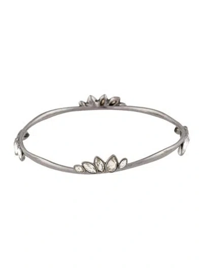Pre-owned Alexis Bittar Crystal Bangle Bracelet, 8" In Multi
