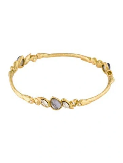 Pre-owned Alexis Bittar Crystal Bangle Bracelet, 8.25" In Multi