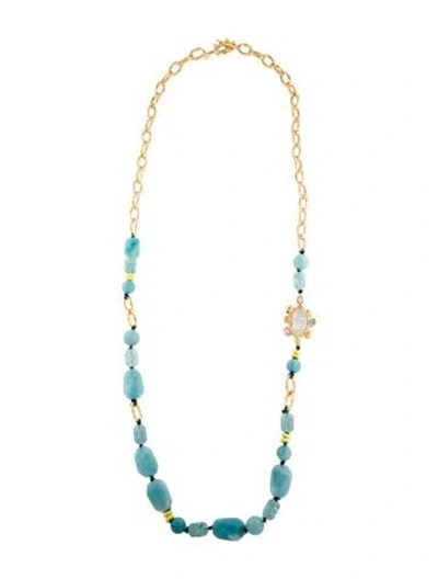 Pre-owned Alexis Bittar Crystal Beaded Long Station Necklace, 21.5"
