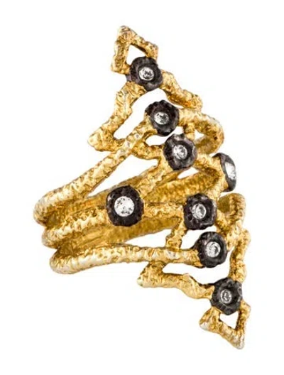 Pre-owned Alexis Bittar Crystal Cocktail Ring In Multi