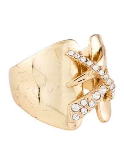 Pre-owned Alexis Bittar Crystal Cocktail Ring In Multicolor