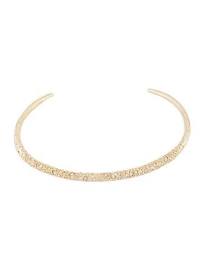Pre-owned Alexis Bittar Crystal Collar Necklace, 15" In Transparent