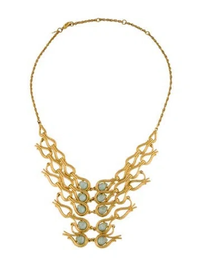 Pre-owned Alexis Bittar Crystal Collar Necklace, 17.75" In Blue