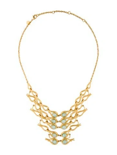 Pre-owned Alexis Bittar Crystal Collar Necklace, 18" In Blue