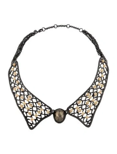 Pre-owned Alexis Bittar Crystal Collar Necklace, 18.25" In Multicolor