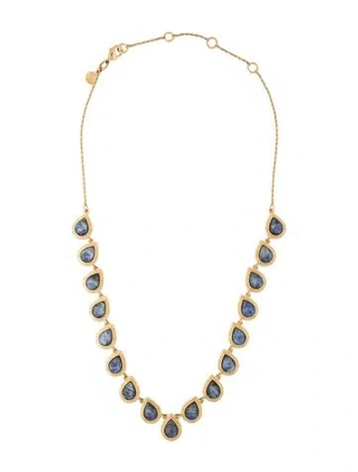 Pre-owned Alexis Bittar Crystal Collar Necklace, 19.25" In Blue