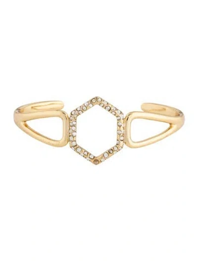 Pre-owned Alexis Bittar Crystal Cuff Bracelet, 5.5" In Multicolor