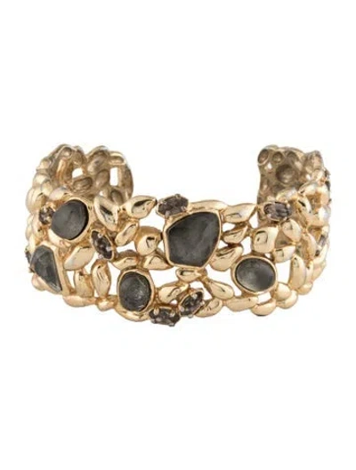 Pre-owned Alexis Bittar Crystal Cuff Bracelet, 6" In Multicolor